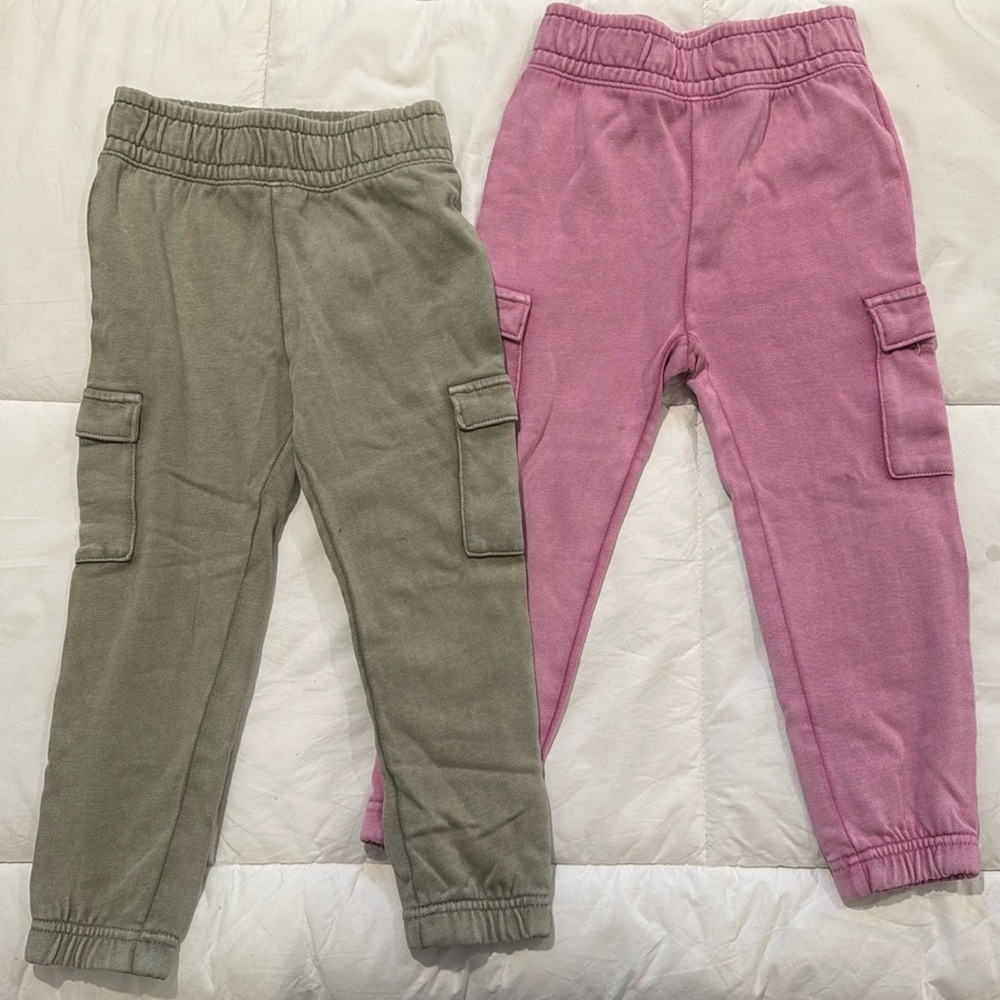 3T girl toddler cargo sweat pants 2 pairs